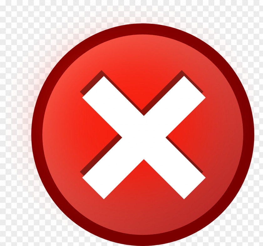 Red Cross Button Check Mark PNG