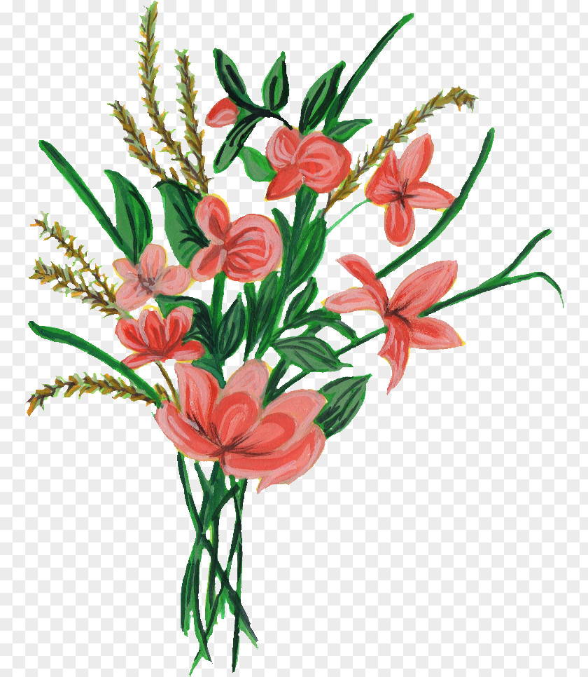 Flower Paint Bouquet Floral Design Floristry PNG