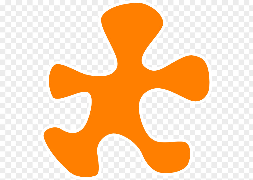 Puzzle Letters Orange Jigsaw Art Clip PNG