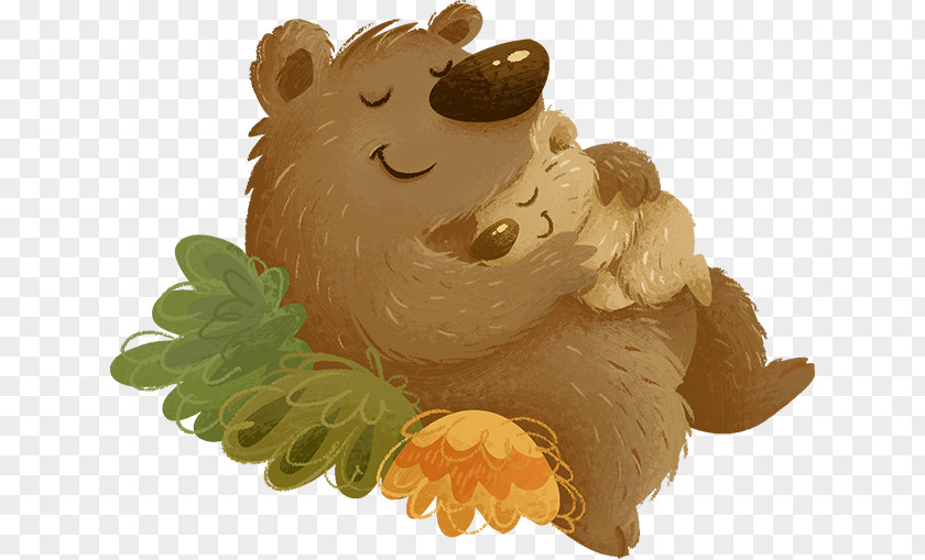 Bear Groundhog Sleep Clip Art PNG