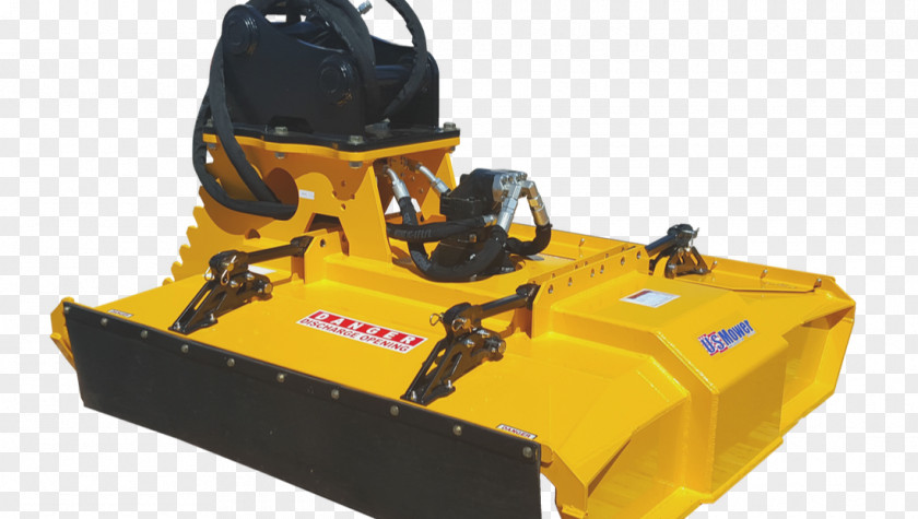 Excavator Machine Rotary Mower Flail Brush Hog PNG