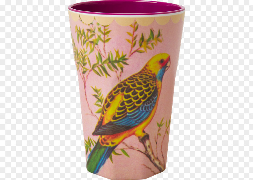 Rice Terrace Watercolor Melamine Budgerigar Cupcake Mug PNG