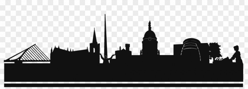 Silhouette Limerick Skyline Drawing PNG