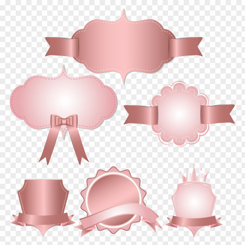 Vector Pink Ribbon Icon PNG
