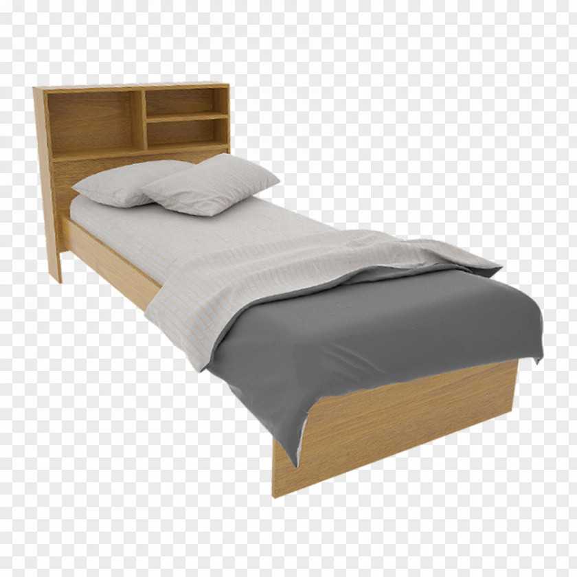 Bed Frame Bedside Tables Mattress PNG