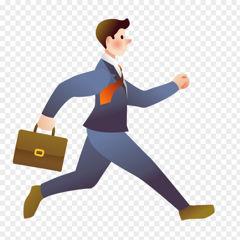 Running Businessman Computer File PNG