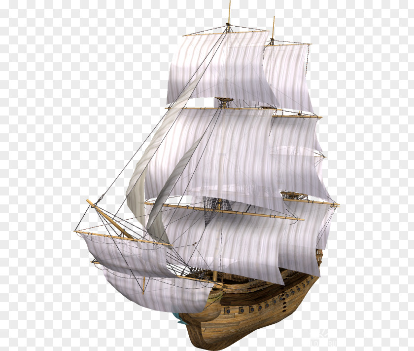 Ship Brigantine Barque Of The Line Full-rigged PNG