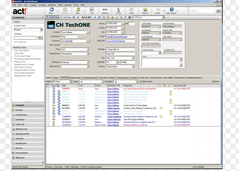 Act! CRM Computer Software Contact Manager Database Customer Relationship Management PNG