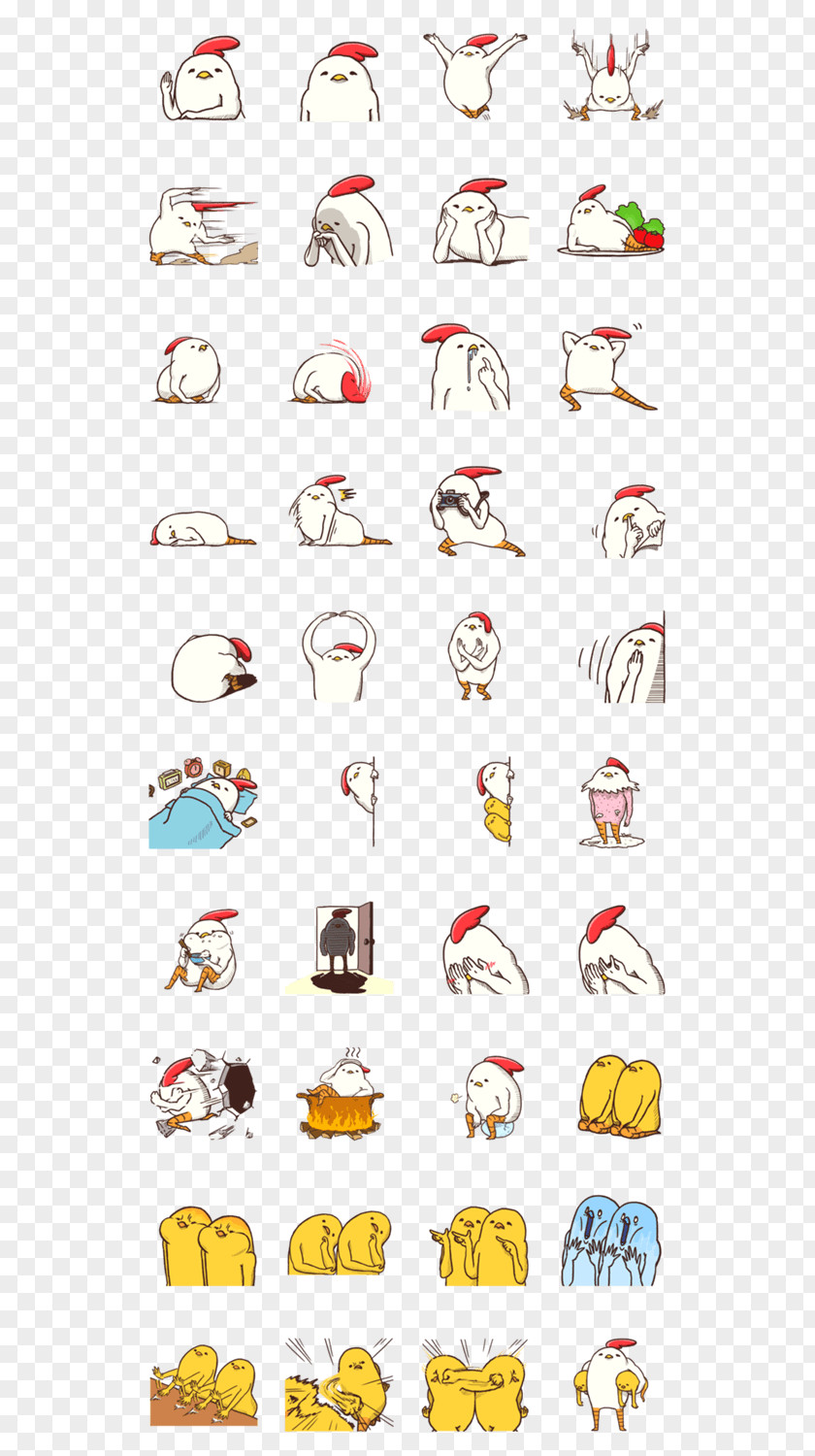 Chicken Drawing Sticker PNG
