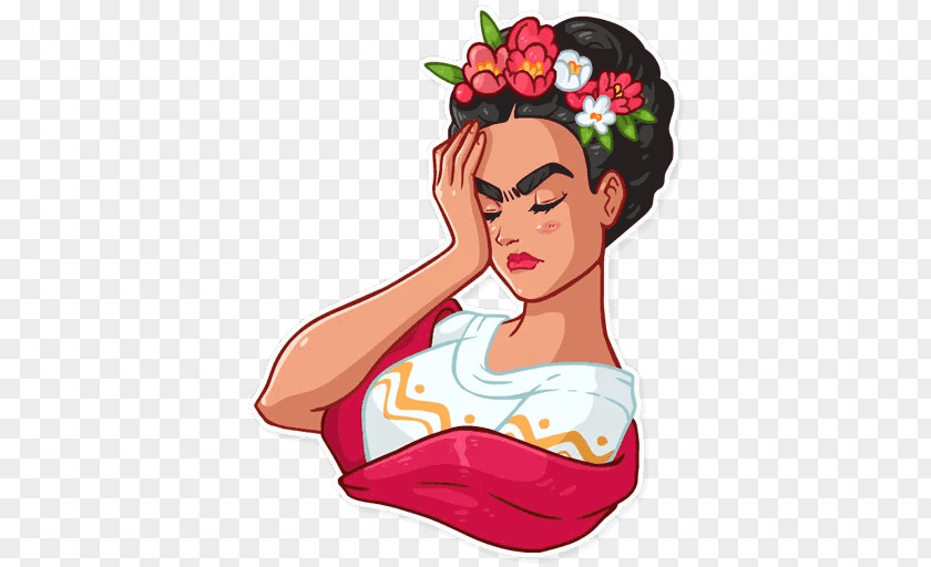 Frida Kahlo Telegram Sticker VKontakte Clip Art PNG