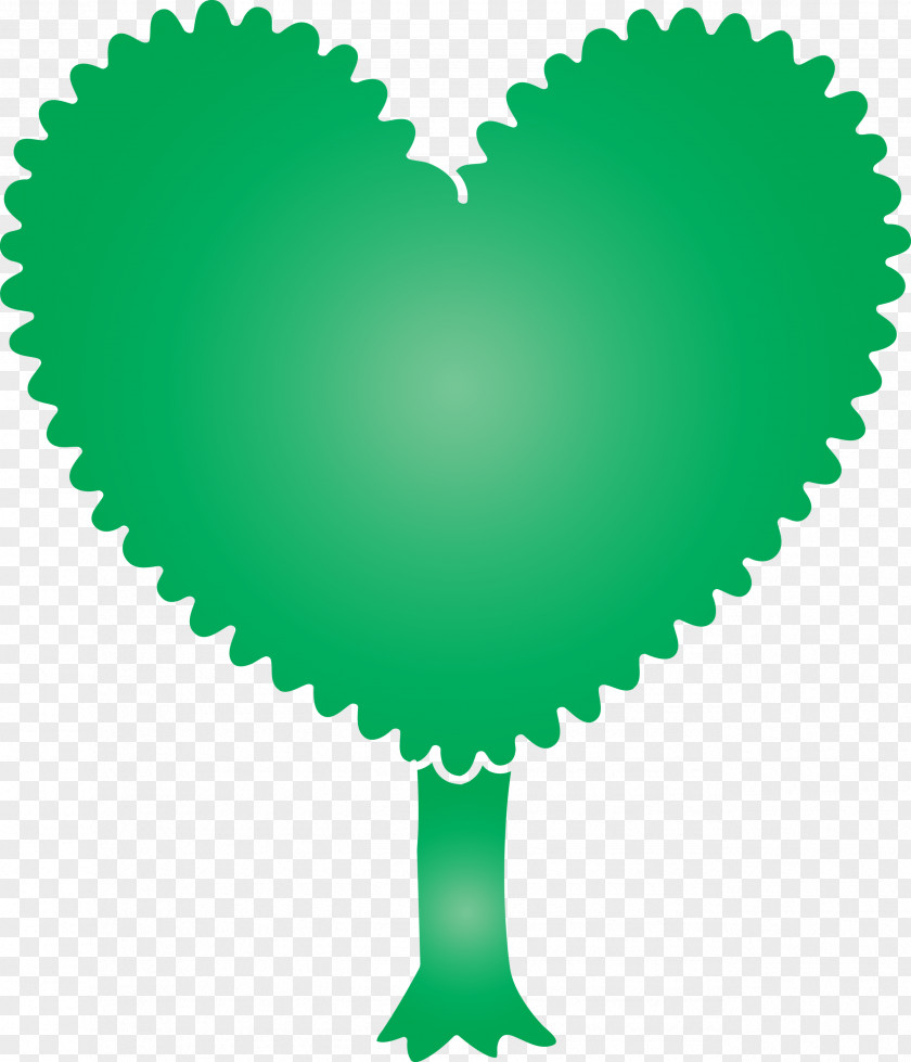 Green Heart Symbol Baking Cup PNG