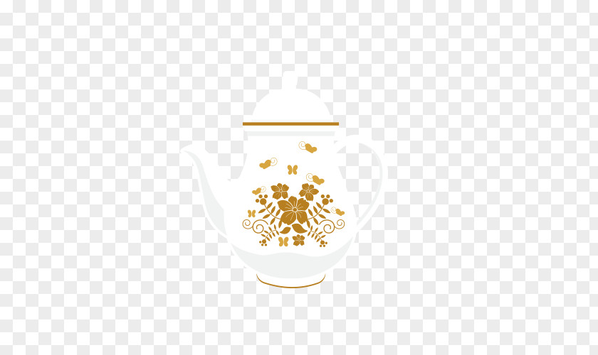 Kettle Coffee Cup Cafe Pattern PNG