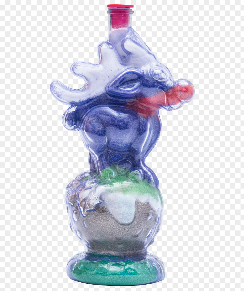 Snowman Sand Glass Bottle Figurine Table-glass PNG