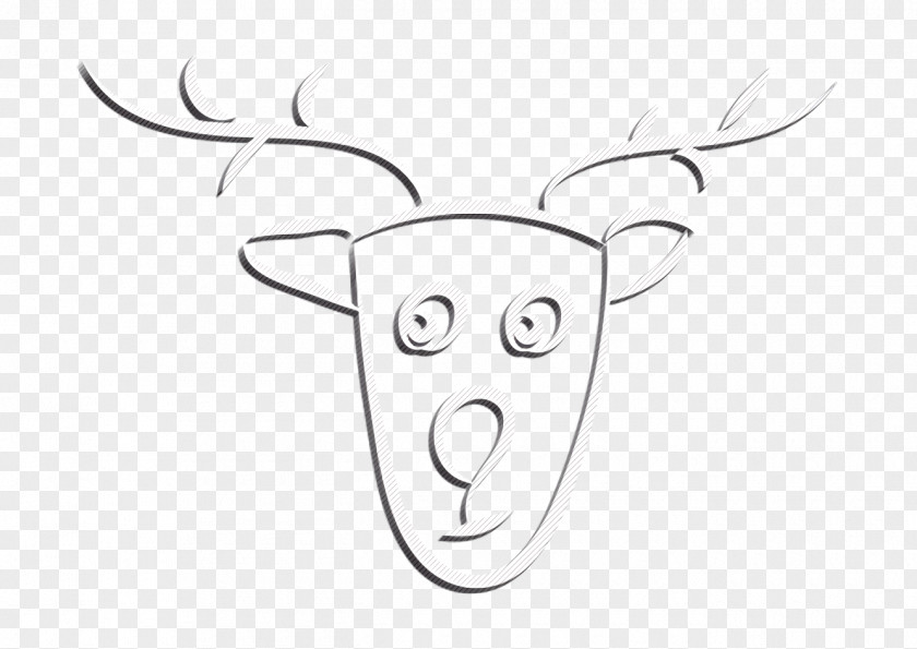 Coloring Book Drawing Christmas Icon Deer Noel PNG