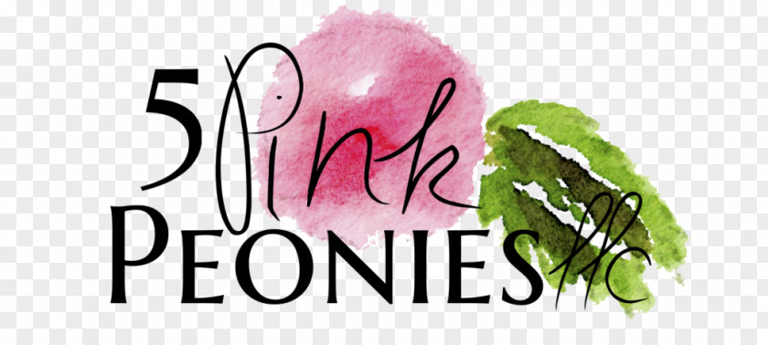 New Word 5 Pink Peonies LLC Logo Graphic Design Tote Bag PNG