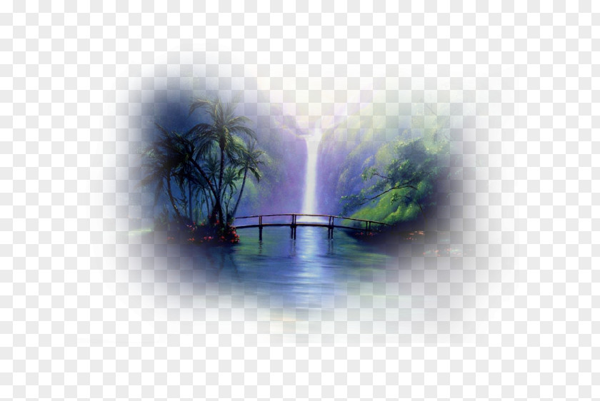 Painting Landscape Desktop Wallpaper PNG