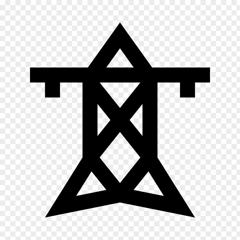 Symbol Electric Power Transmission Tower Station PNG