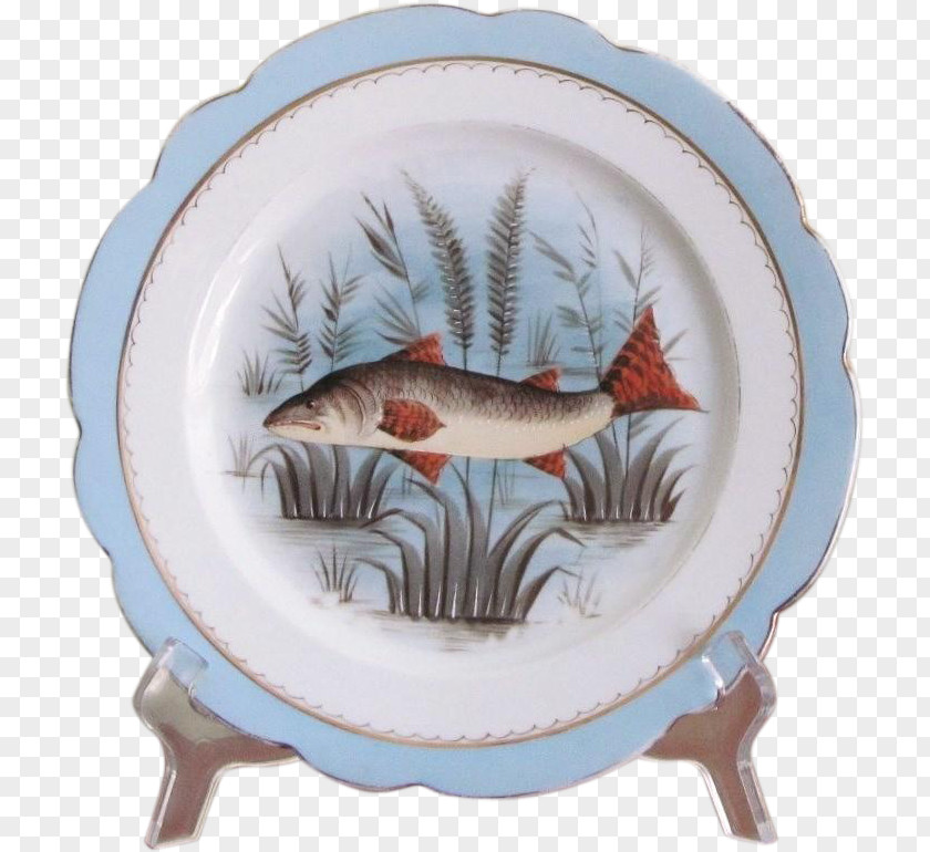 Hand-painted Fish Plate Tableware Platter Mintons Porcelain PNG