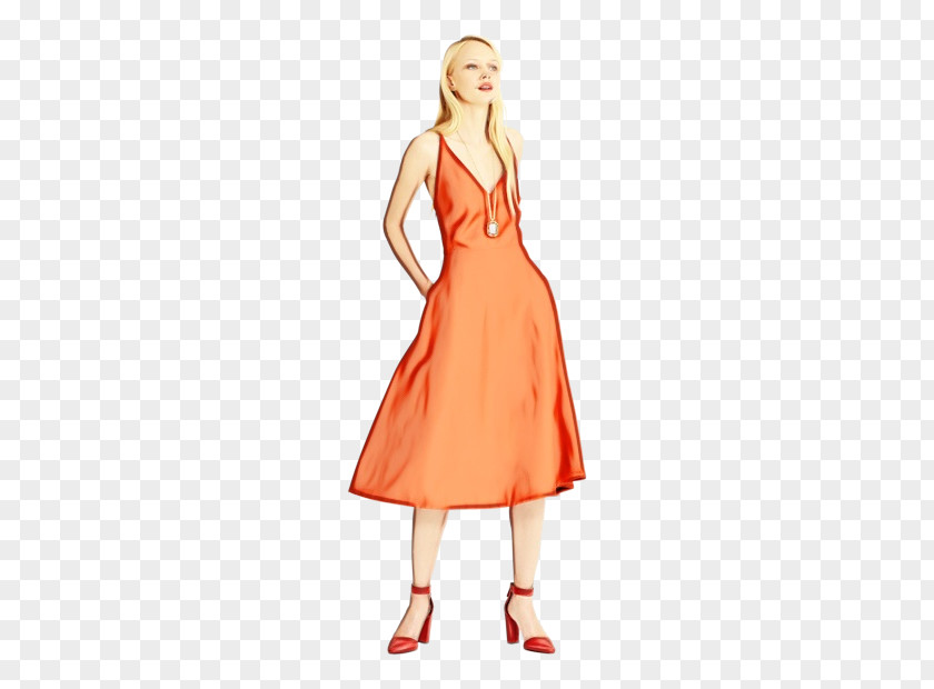 Footwear Fashion Model Orange PNG