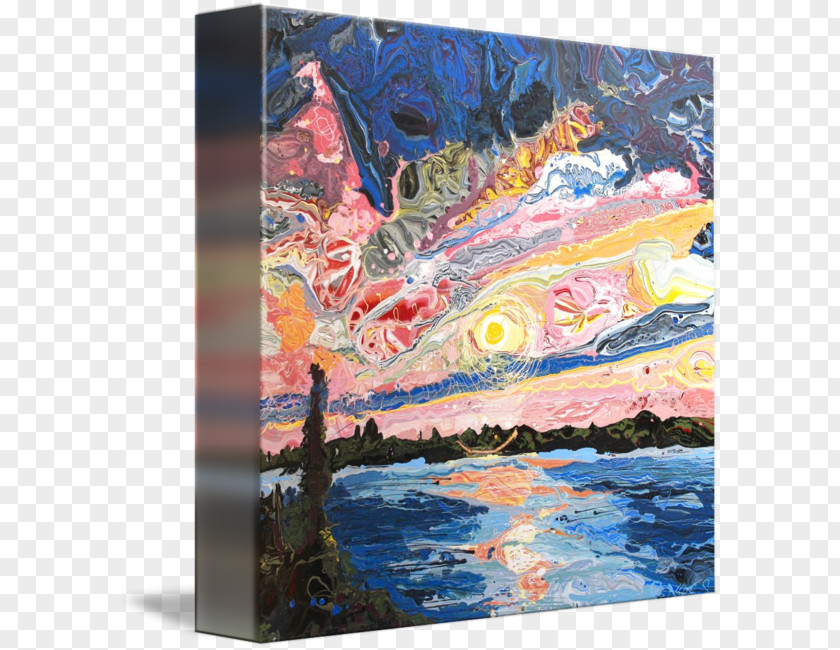 Painting Gallery Wrap Acrylic Paint Canvas Art PNG