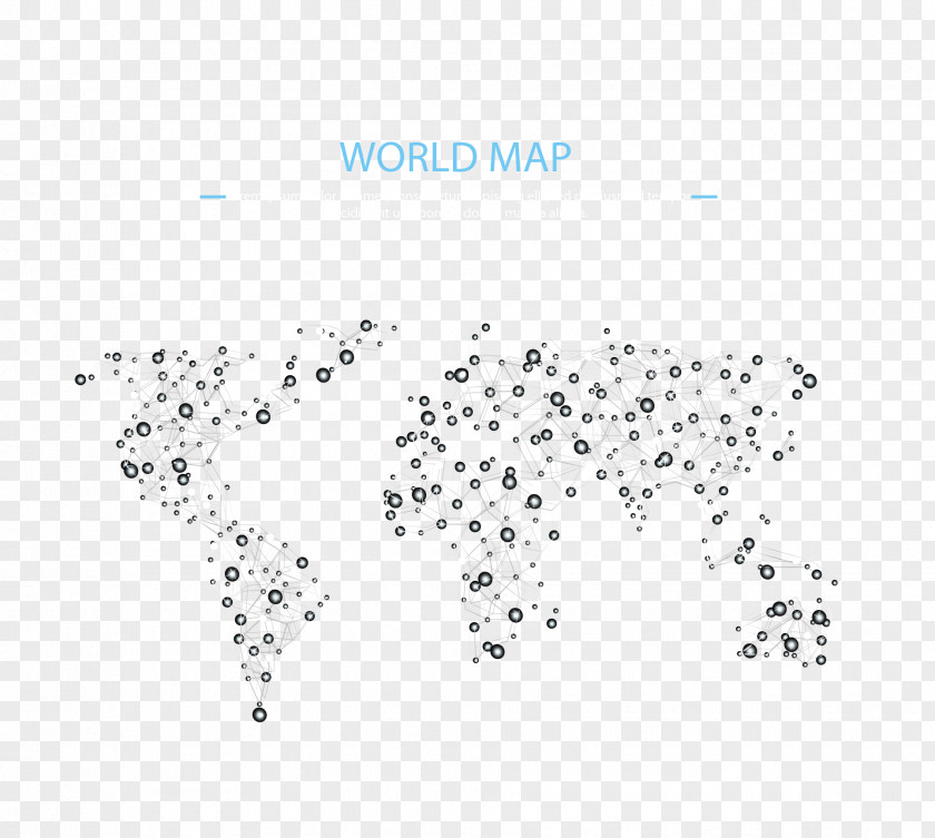 Vector Flash World Map Creative Black And White Line Point Angle PNG