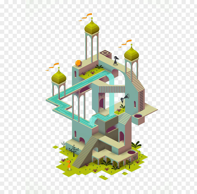 3D Buildings Monument Valley Video Game Ustwo Gameplay PNG