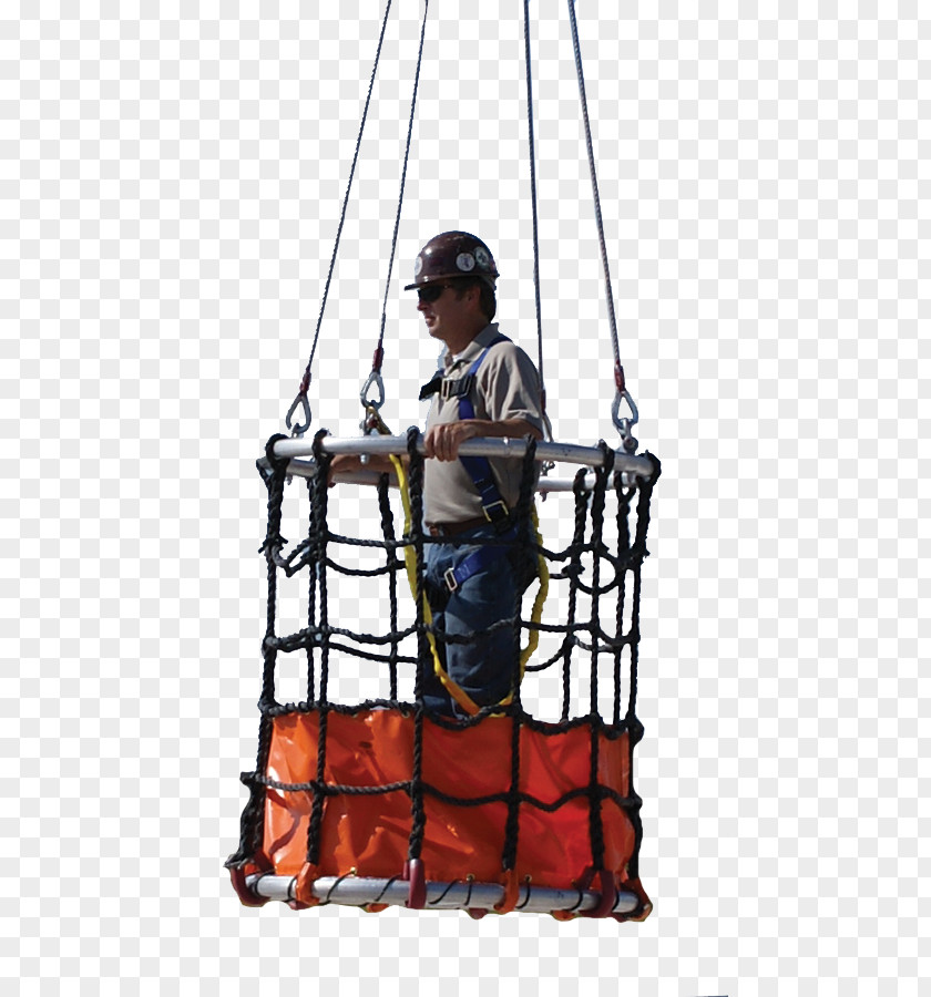 Man On Ladder Working Helicopter Rescue Basket Safety Product Company PNG