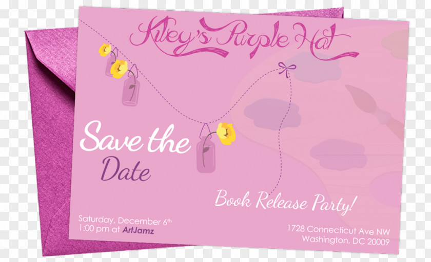 Save The Date Ticket Paper Pink M Brand Font PNG