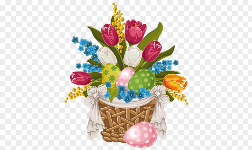 Flower Floral Design Basket PNG