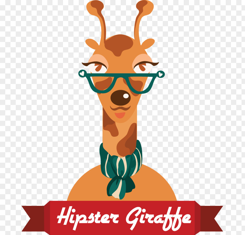 Cartoon Giraffe Trend Photography Clip Art PNG