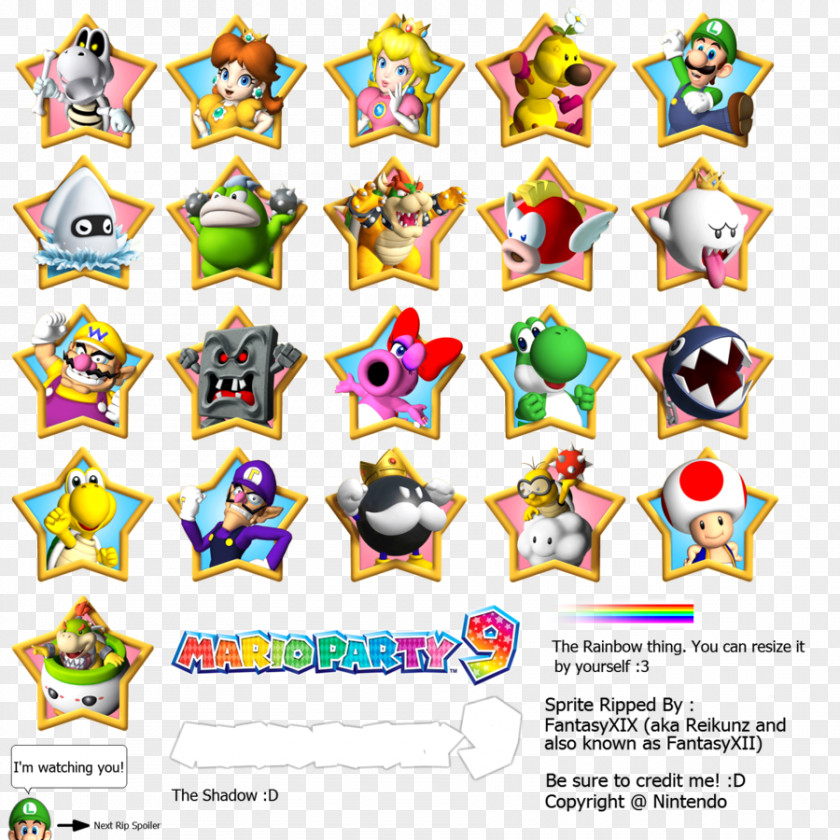 Mario Bros Party 9 Bros. Sprite Pixel Art PNG