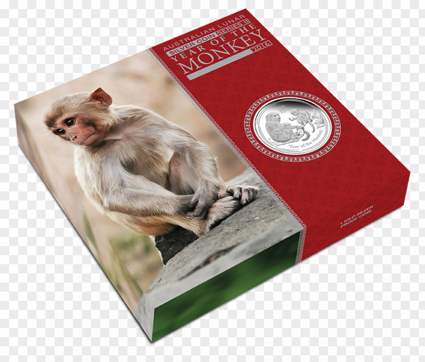 Monkey Perth Mint Silver Proof Coinage PNG