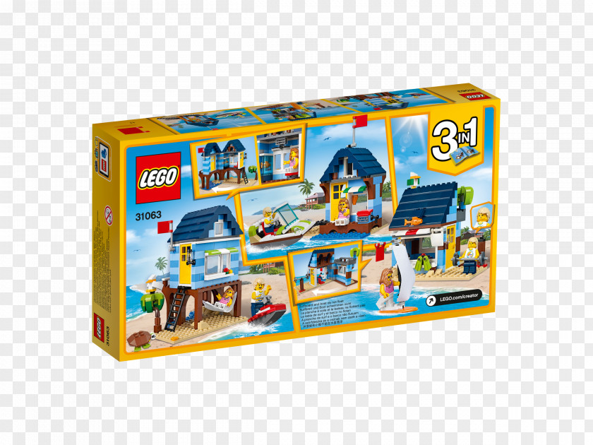 Toy LEGO 31035 Creator Beach Hut 31063 Beachside Vacation 31068 Modular Modern Home PNG