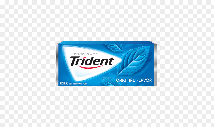 Chewing Gum Trident Sugar Substitute Mint Food PNG