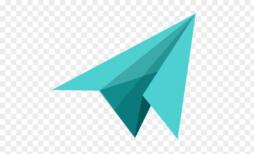 Paper Airplane Triangle Brand Aqua PNG