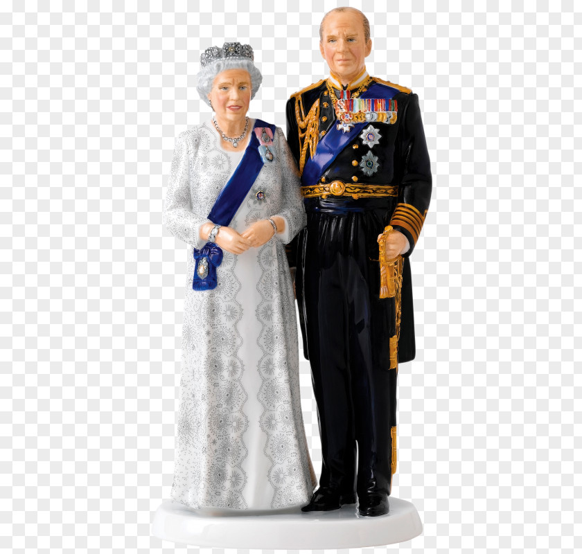 Prince Philip Elizabeth II Mountbatten Royal Doulton Wedding Anniversary Family PNG