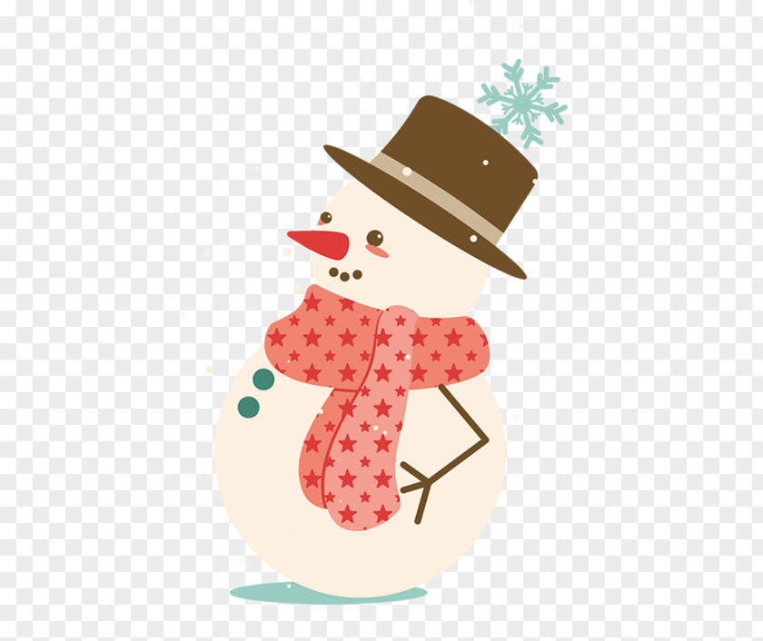 Snowman Hat Scarf Santa Claus Christmas PNG