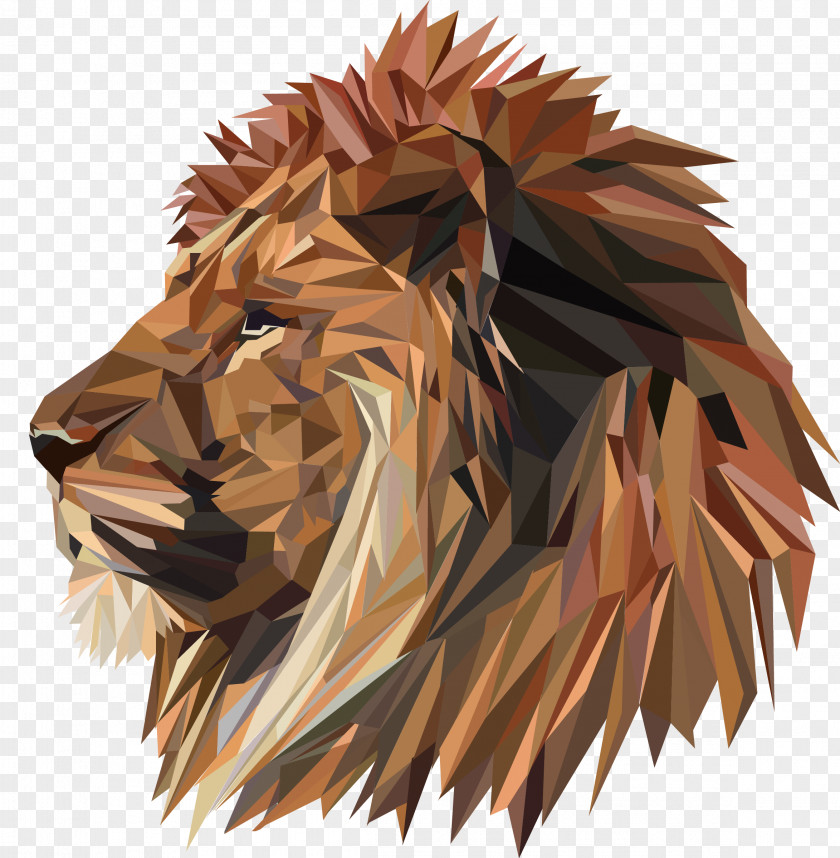 Vector Lion Head Graphic Design Art PNG