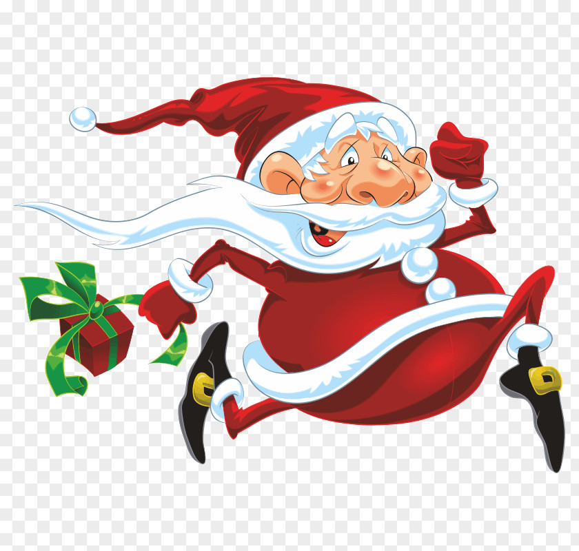 Santa Claus Vector Graphics PT Pros Sleigh 5K Scamper Stock Illustration PNG