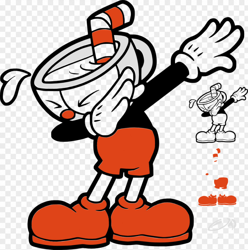 T-shirt Cuphead Bendy And The Ink Machine Dab Try Not To Laugh PNG