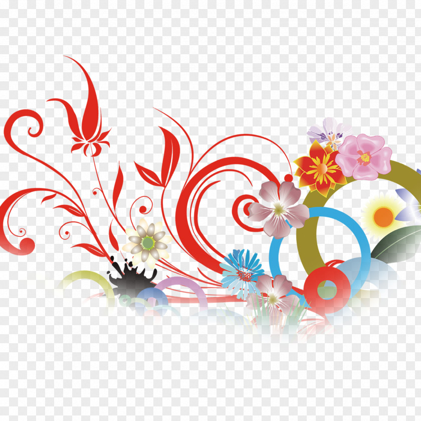 Floral Decorative Elements Clip Art PNG