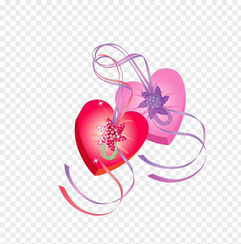 Heart-shaped Gift Box Vector Design Material Euclidean Clip Art PNG