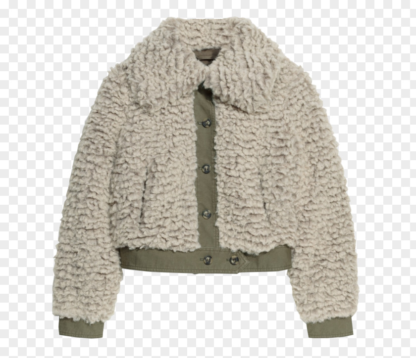 Jacket Shearling Coat Leather Zipper PNG