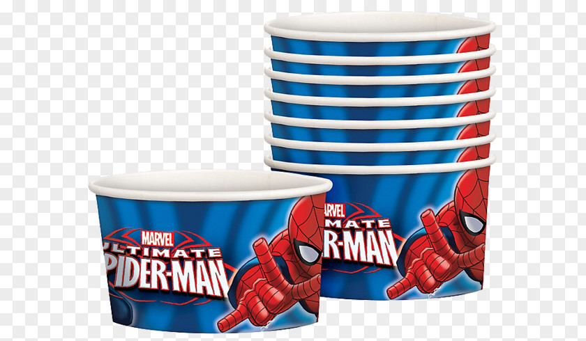 Party Cup Spider-Man Ariel Ice Cream Food PNG