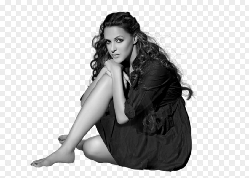 Resimler Neha Dhupia Black And White Image Painting Female PNG