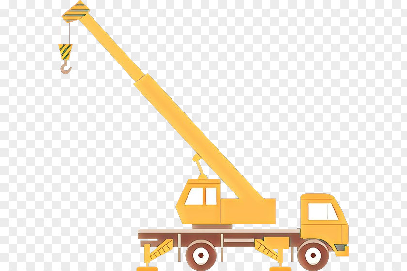 Crane Vehicle Transport Construction Equipment PNG