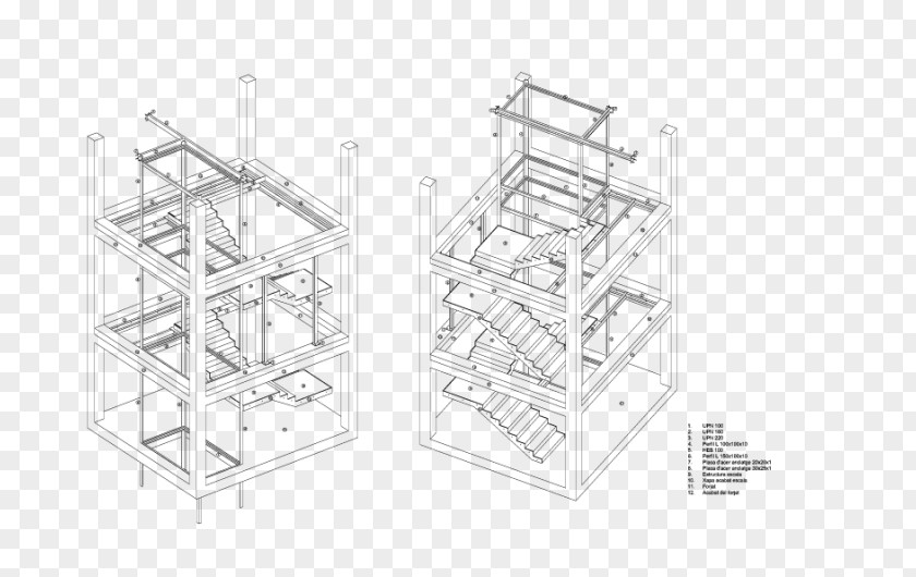 Design Steel Drawing Scaffolding PNG