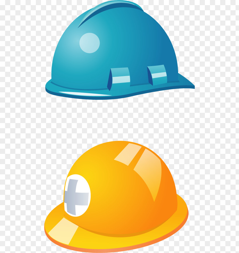 Vector Hand-painted Helmet Hard Hat Color PNG
