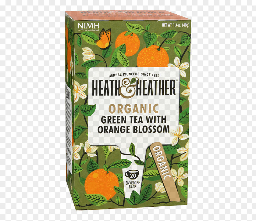 Organic Green Tea Dianhong Heath & Heather Decaffeinated Black 80 Bags PNG
