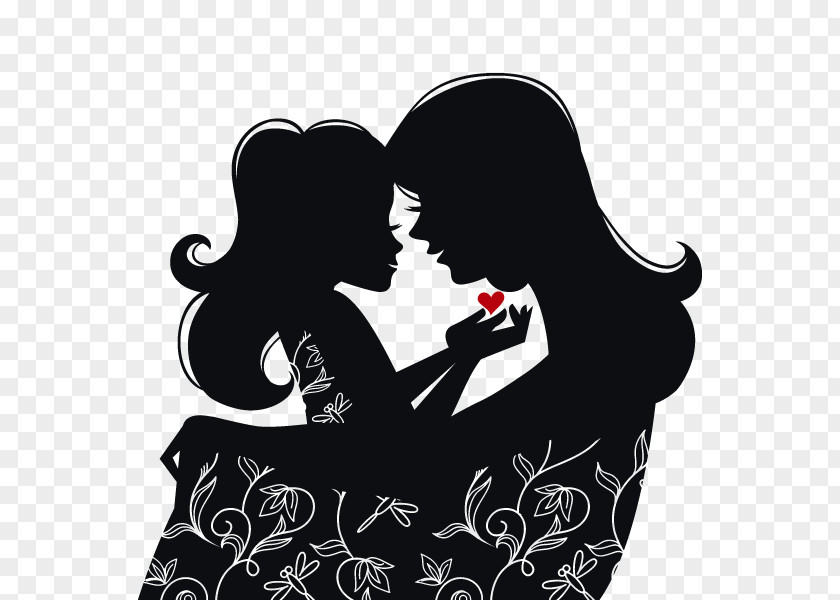 Silhouette Mother Daughter Royalty-free PNG